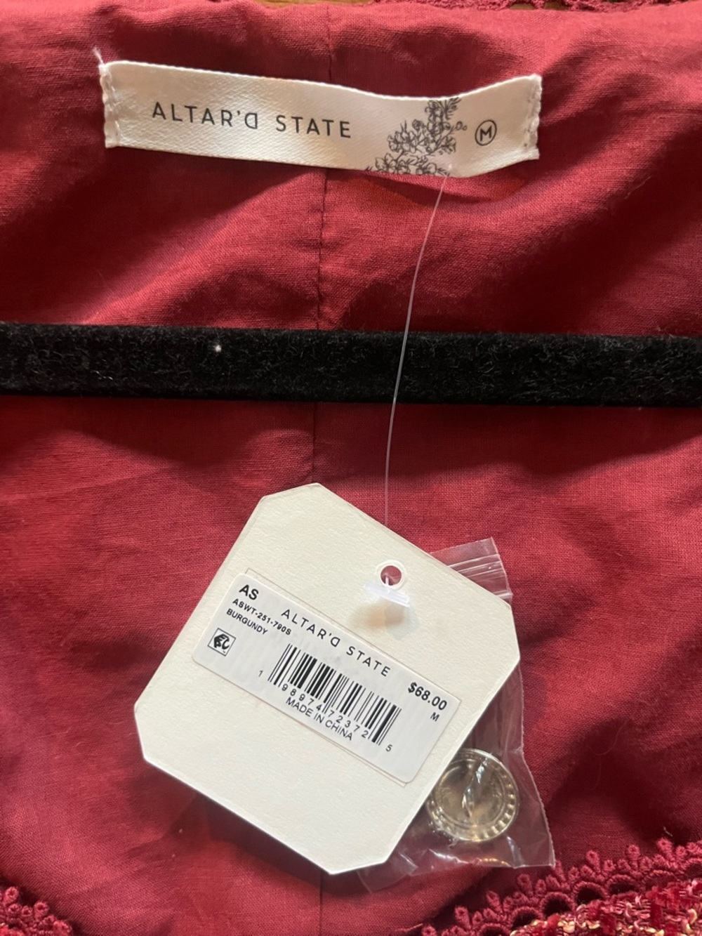 Altar'd State Red Tweed Square-Neck Tank - Picture 6 of 6